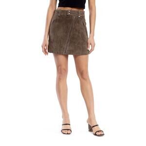 Blank Nyc Zip Suede Miniskirt Run For It - 29
